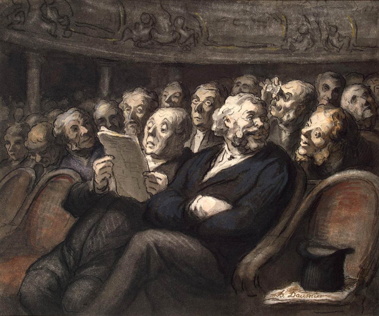 Honoré_Daumier_-_Intermission_at_the_Comédie_Française_-_WGA05962