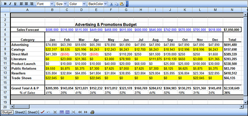 spreadsheet