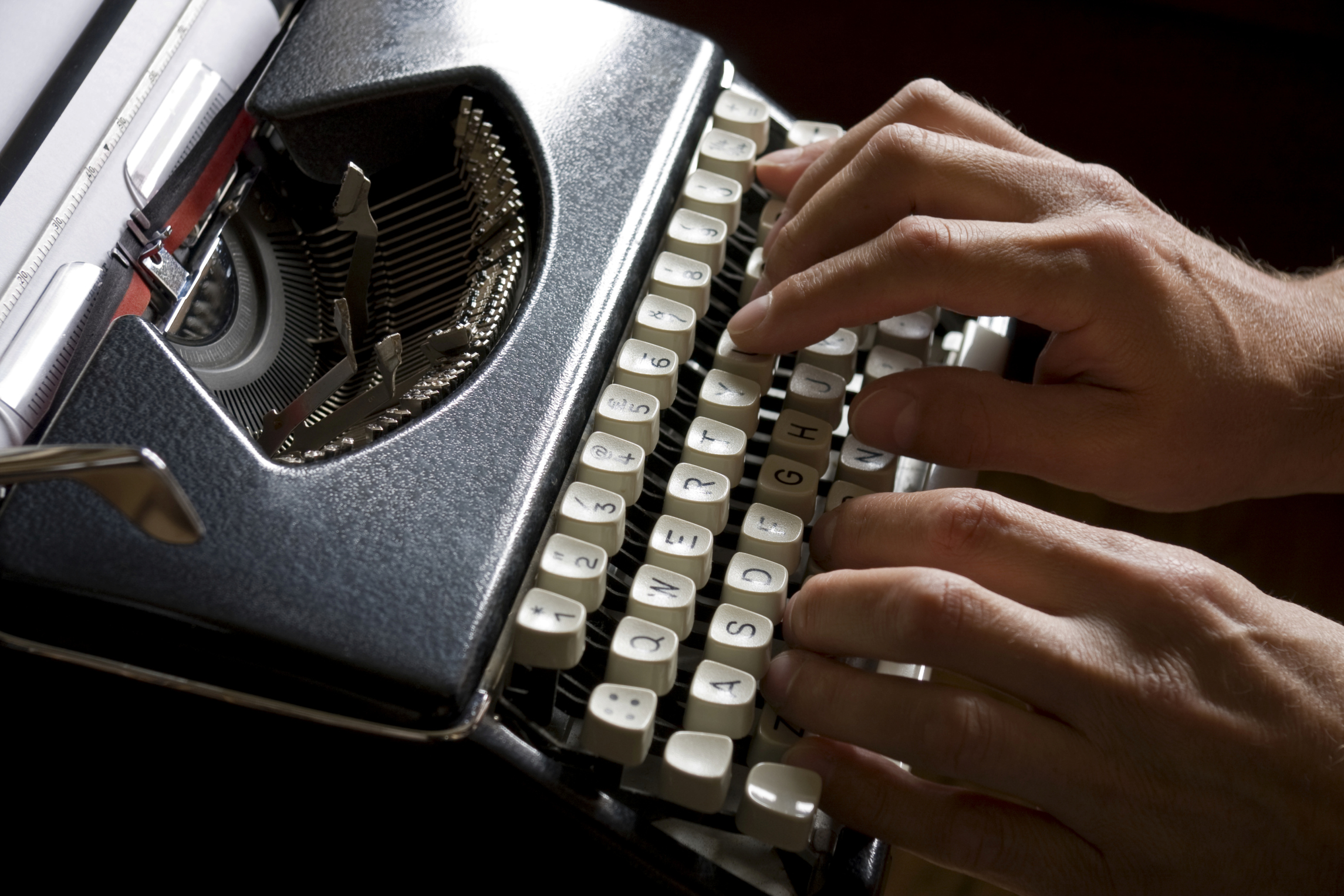 Old portable typewriter