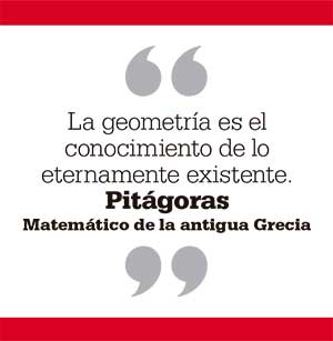 La geometría es el conocimiento de lo eternamente existente. Pitágoras. Matemático de la antigua Grecia